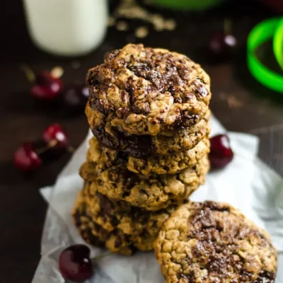 Chocolate Cherry And Oatmeal Cookies