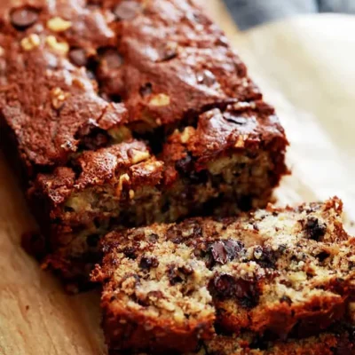 Chocolate Chip And Walnut Banana Bread