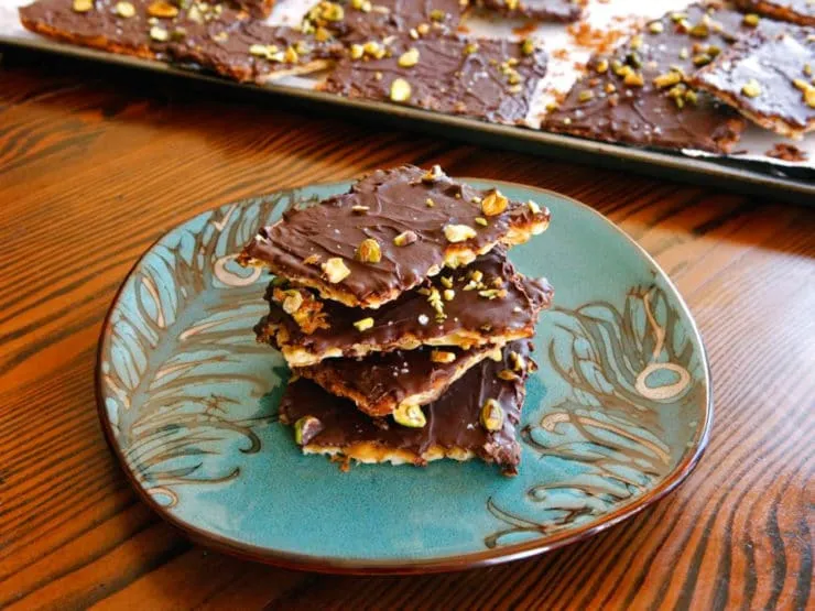 Chocolate Covered Toffee Matzo Matzah