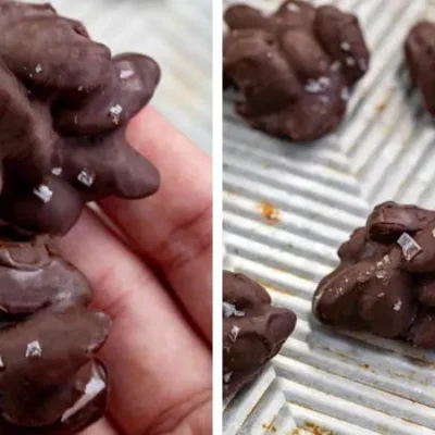 Chocolate Drizzled Almonds