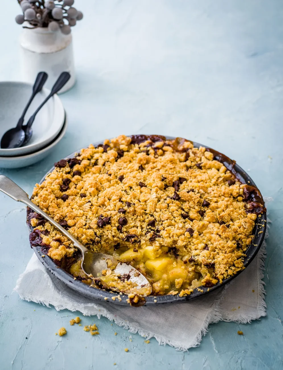 Chocolate Fruit Crumble