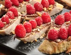 Chocolate Hazelnut & Raspberry Toasts