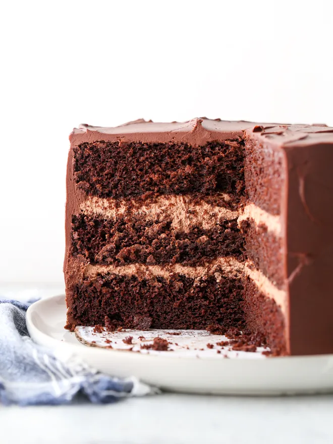 Chocolate Sour Cream Cake & Chocolate