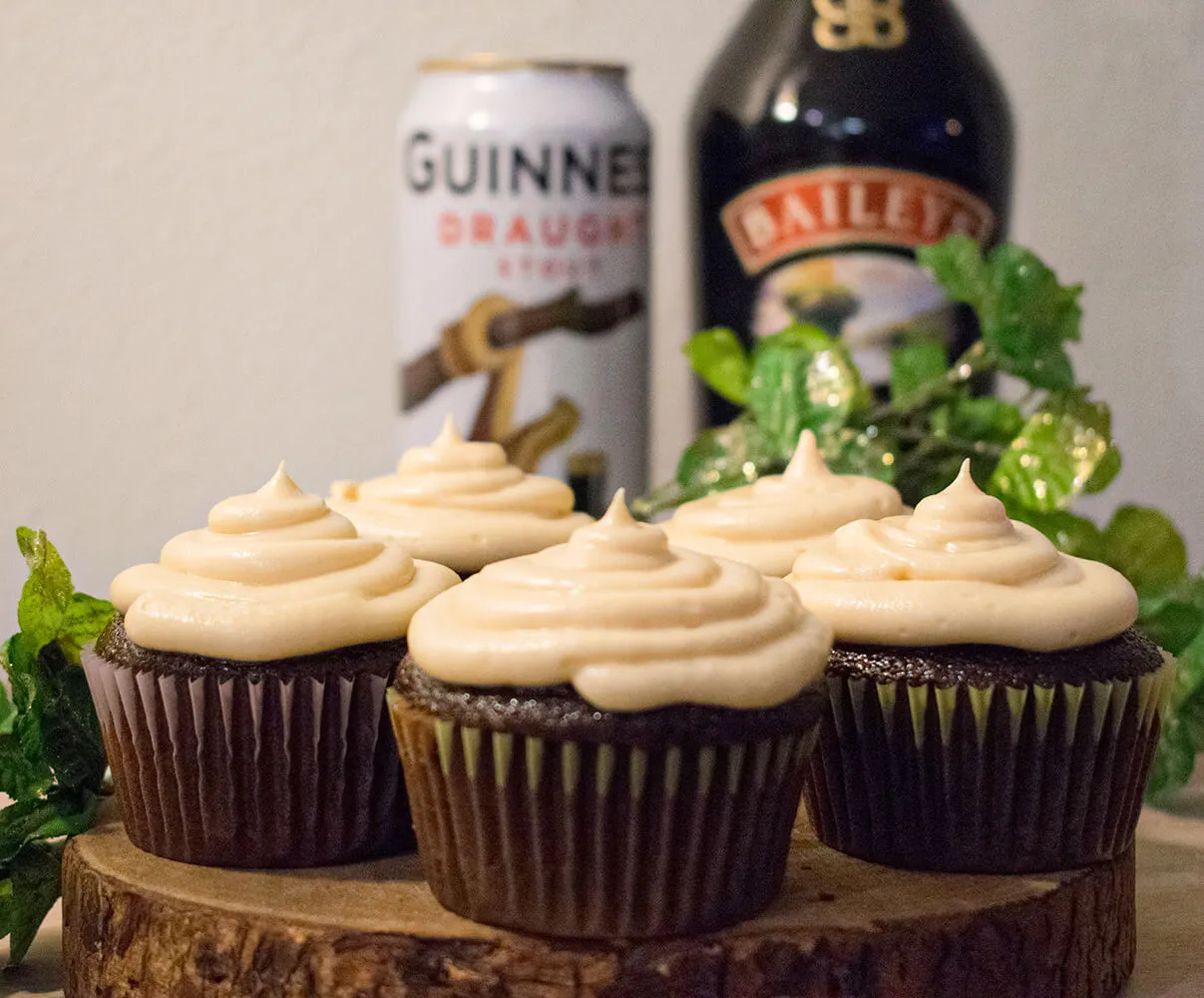 Chocolate Stout Cupcakes With BaileyS Irish Cream Cheese Frosting