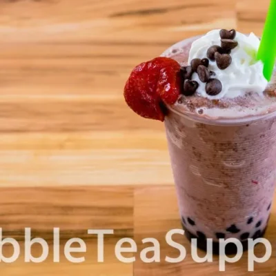 Chocolate Strawberry Bubble Tea