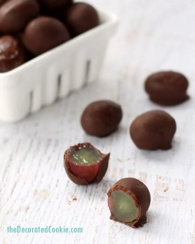 Chocolated Covered Grapes With A Kick!!