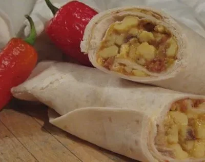 Chorizo And Egg Breakfast Burritos -Oamc