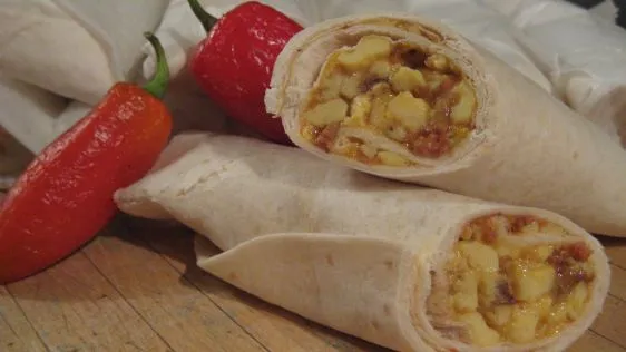 Chorizo And Egg Breakfast Burritos -Oamc