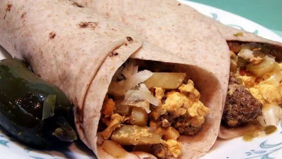 Chorizo And Egg Breakfast Burritos