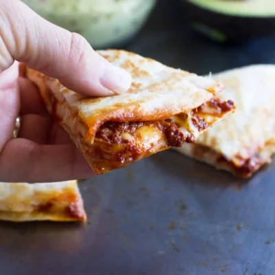 Chorizo And Shrimp Quesadillas With