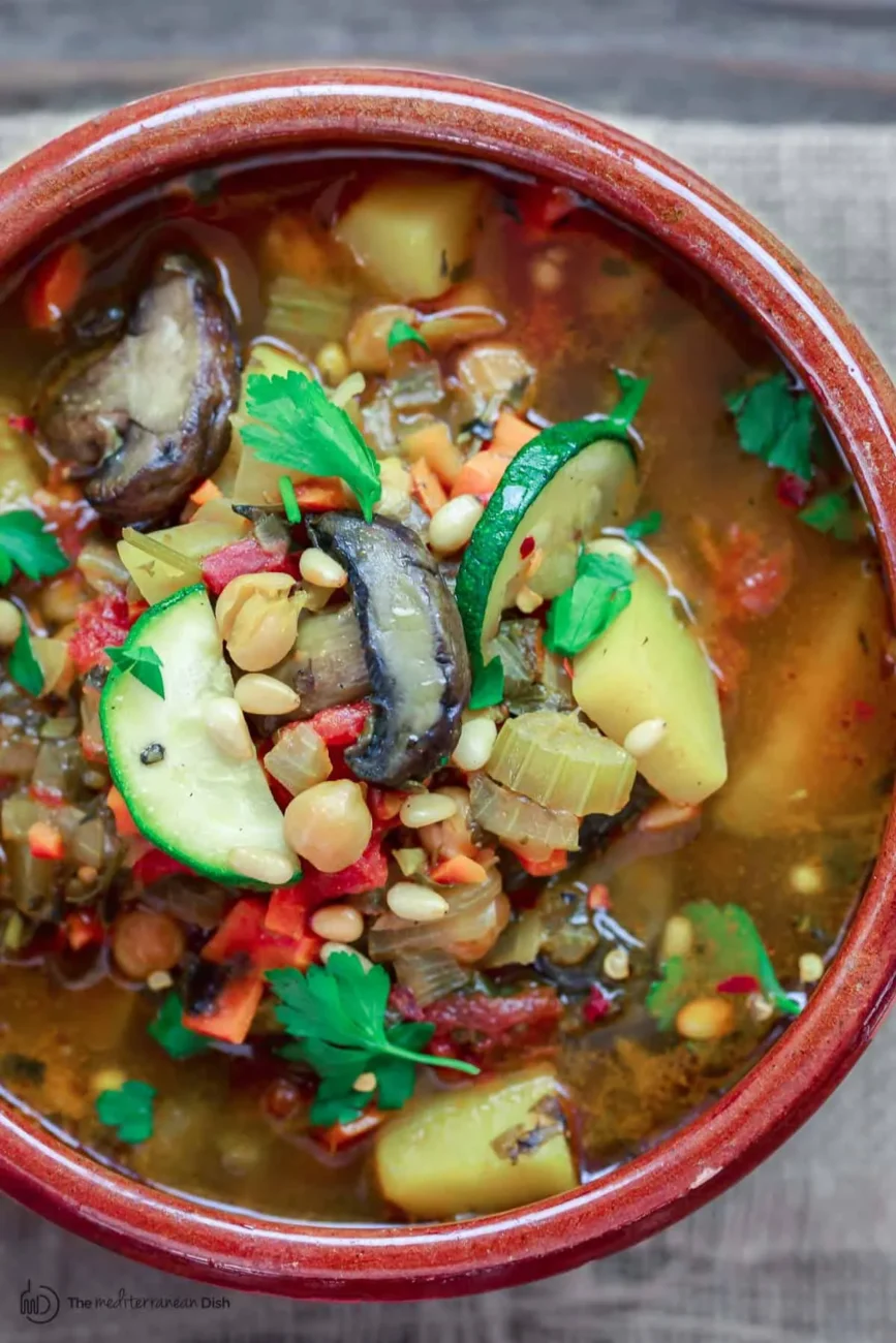 Chunky Chicken Soup, Mediterranean