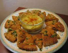 Cilantro Hummus With Crispy Garlic Pita