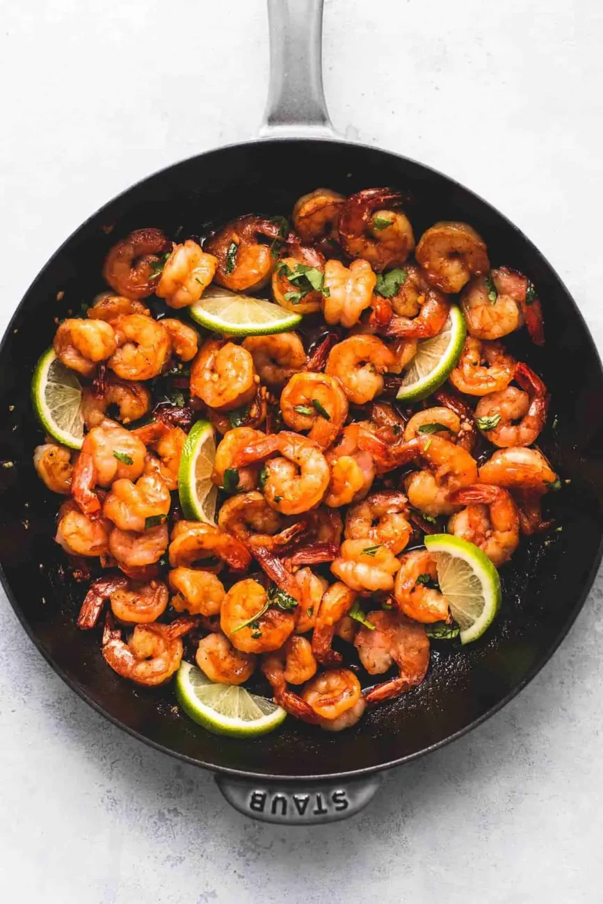 Cilantro Lime Shrimp With A Honey Lime