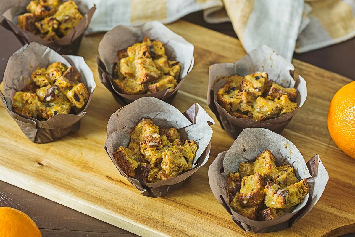 Cinnamon Raisin Bread Pudding With Orange