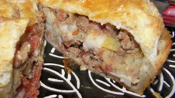 Classic British Beef and Potato Picnic Pie