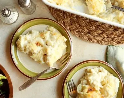 Classic British Cheddar Cauliflower Bake Recipe