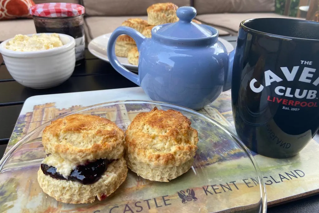 Classic British Tea-Time Scones with Homemade Jam Recipe