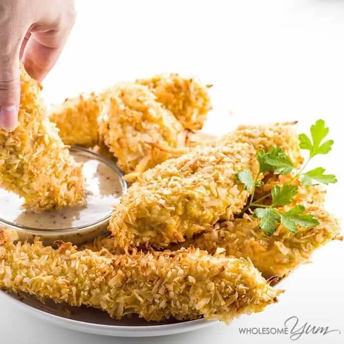 Coconut Almond Crusted Chicken Fingers