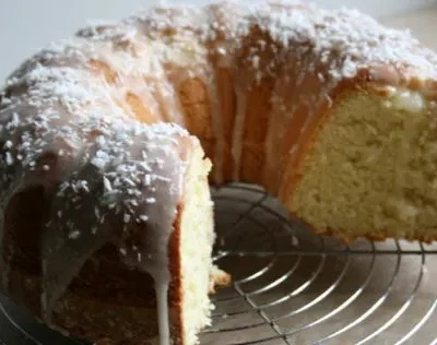 Coconut Bundt Cake With Powdered