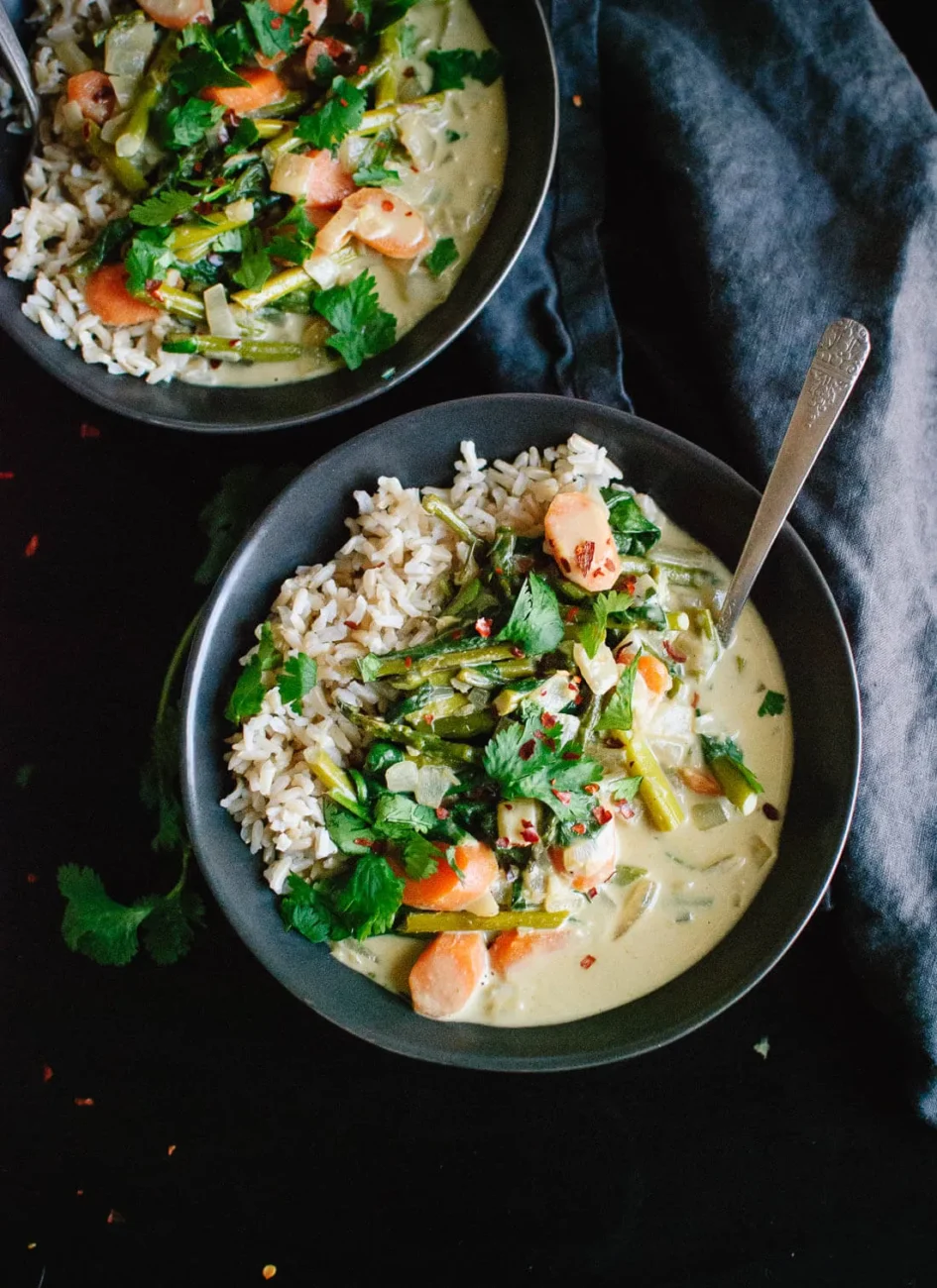 Coconut Green Curry Brown Rice