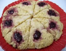 Coconut Scones With Raspberry Or Cherry