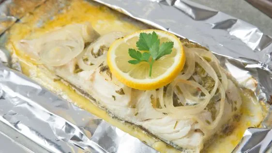 Cod Fish Grilled In Foil