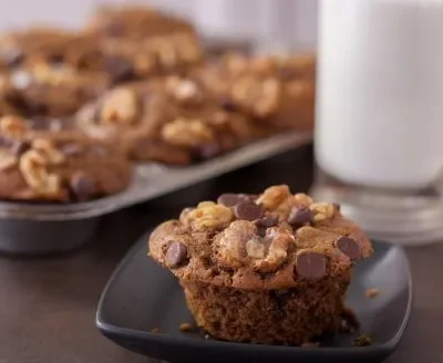 Coffee Walnut Breakfast Muffins