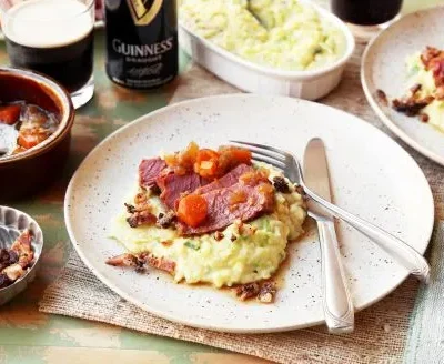 Colcannon With Oven Braised Corned Beef