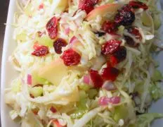 Coleslaw With Apples & Dried Cranberries