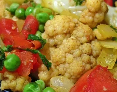 Colorful Cauliflower Curry