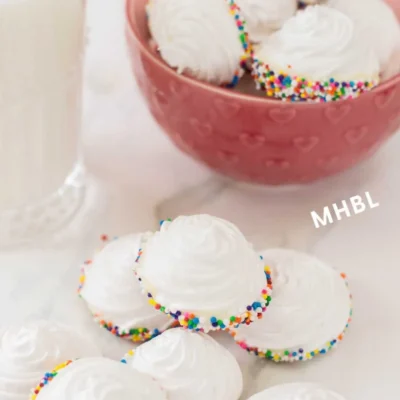 Colorful Sprinkle-Coated Meringue Cookies Recipe