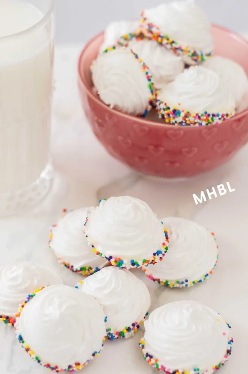 Colorful Sprinkle-Coated Meringue Cookies Recipe