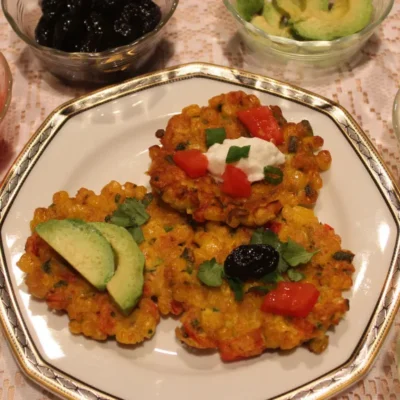 Corn And Red Pepper Latkas