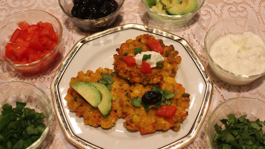 Corn And Red Pepper Latkas