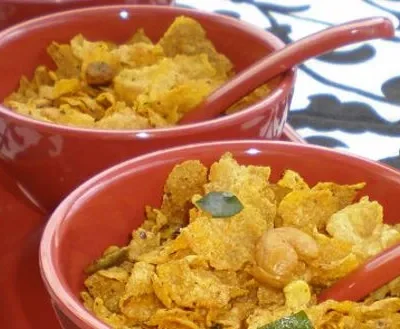 Corn Flakes Chivda Spicy Indian Snack Mix