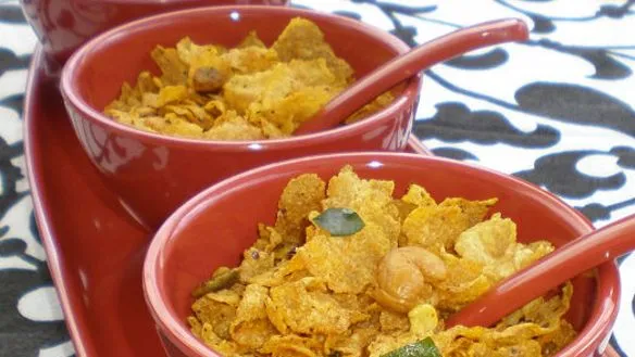 Corn Flakes Chivda Spicy Indian Snack Mix