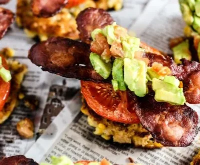 Corn Fritters With Crispy Bacon