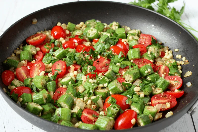 Corn Okra And Tomatoes