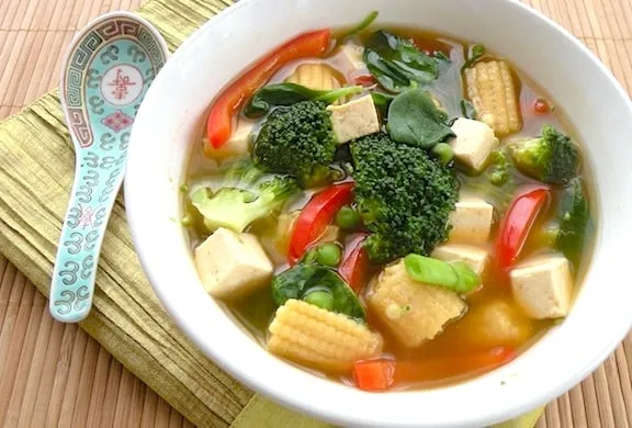 Corn & Tofu Soup Chinese Style