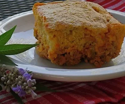 Cornbread Hamburger Pie