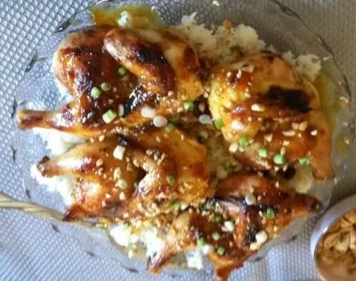 Cornish Game Hens With Curry Apricot Glaze