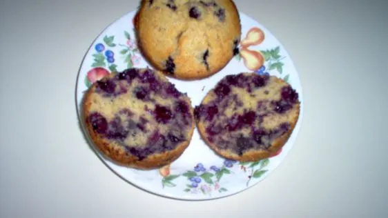 Cornmeal Blueberry Wheat Germ Muffins