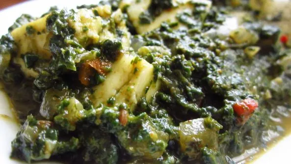 Cottage Cheese In Spinach Gravy Palak Paneer