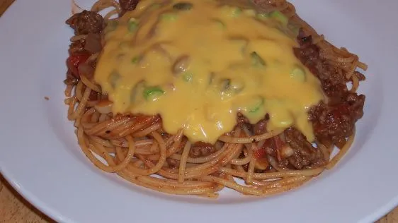 Cowboy Spaghetti With Cheese Sauce
