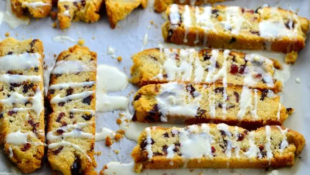 Cranberry And Almond Biscotti With White