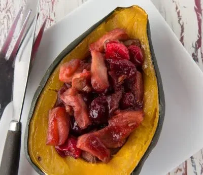 Cranberry Apple Stuffed Squash