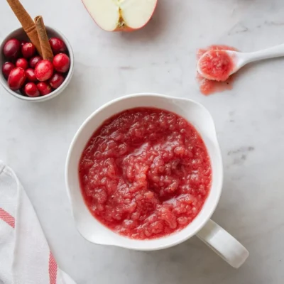 Cranberry Applesauce No Sugar Added