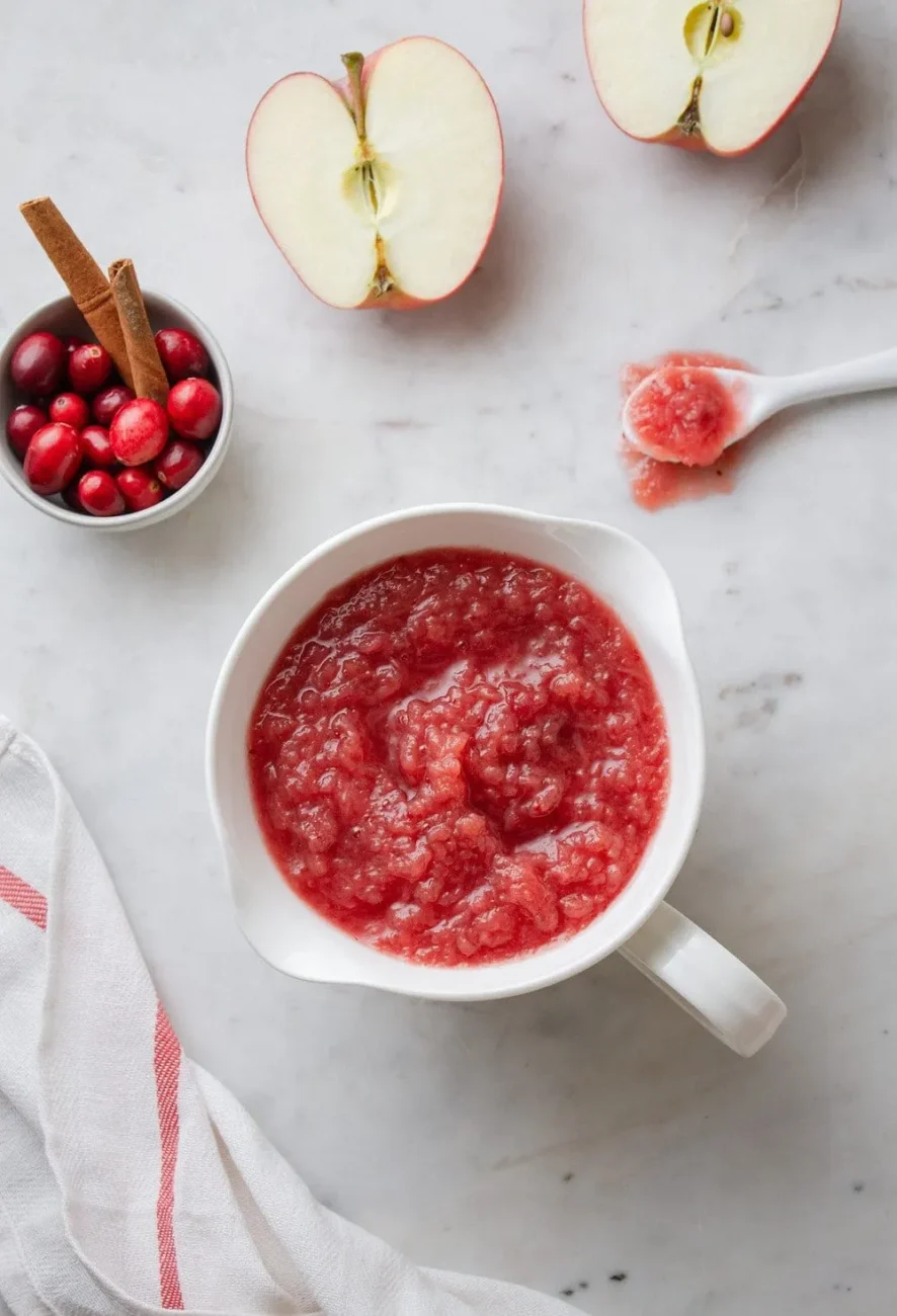 Cranberry Applesauce No Sugar Added