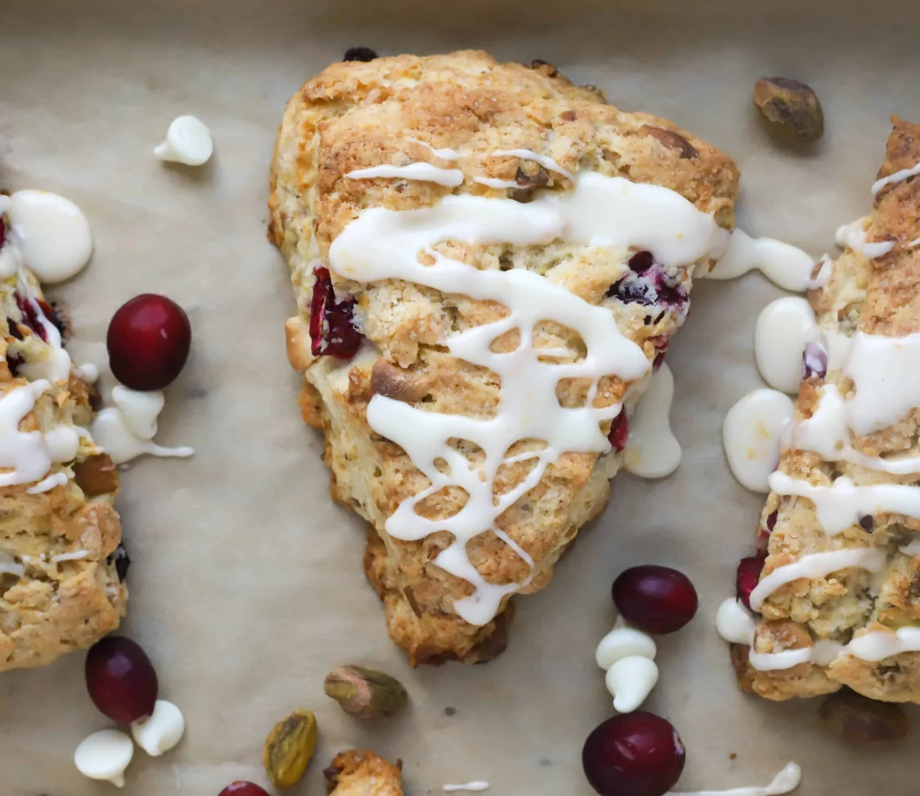 Cranberry, Orange And Pistachio Scones