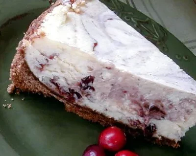 Cranberry Ripple Cheesecake Delight